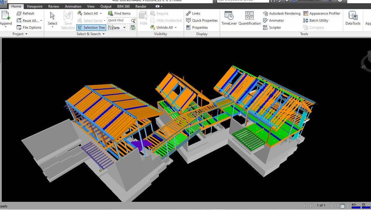 3D BIM model of prefabricated structural components